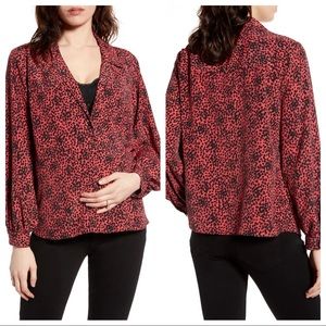 Topshop Animal Print Maternity Shirt